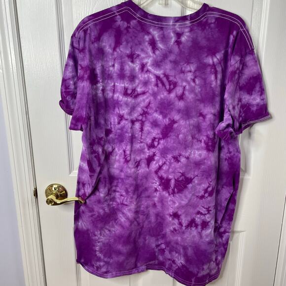 handmade tie dyed unisex tshirt XL purple ice frost pattern - Picture 6 of 6